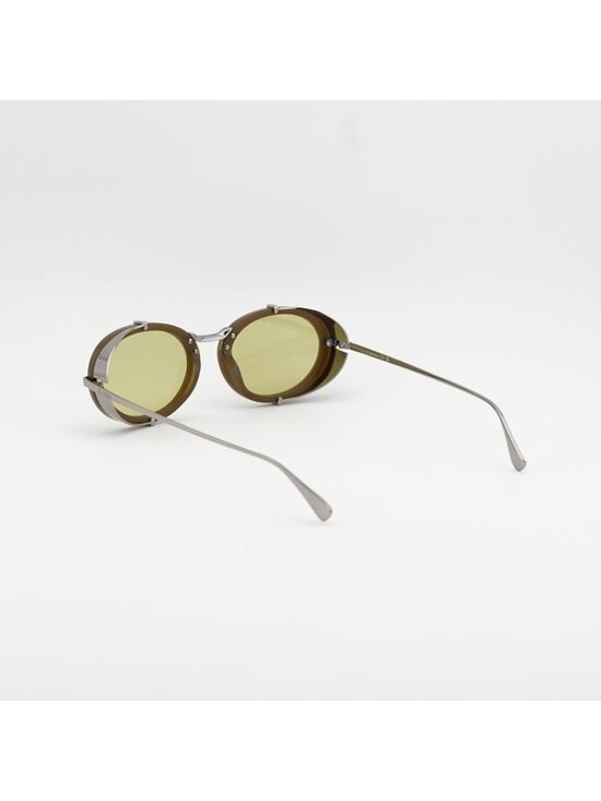 MaxMara SELMA MM0103 96N Sunglasses Shiny Dark Green Oval Frame, Green Lenses